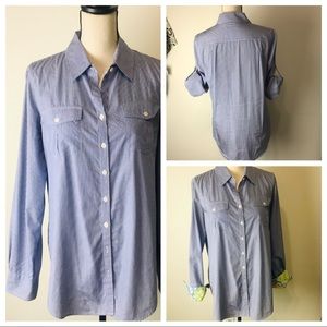 Lily Pulitzer Resort Fit Blue Checked  Top